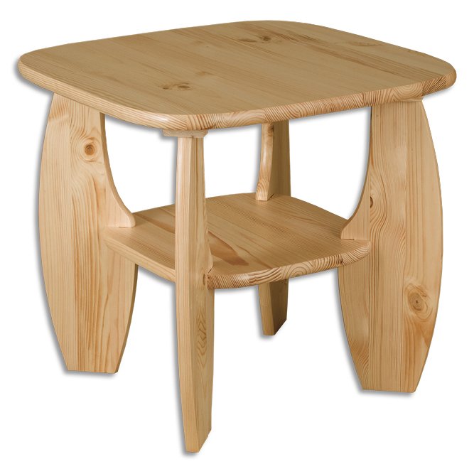 Pine coffee table ST115, untreated pine, unvarnished