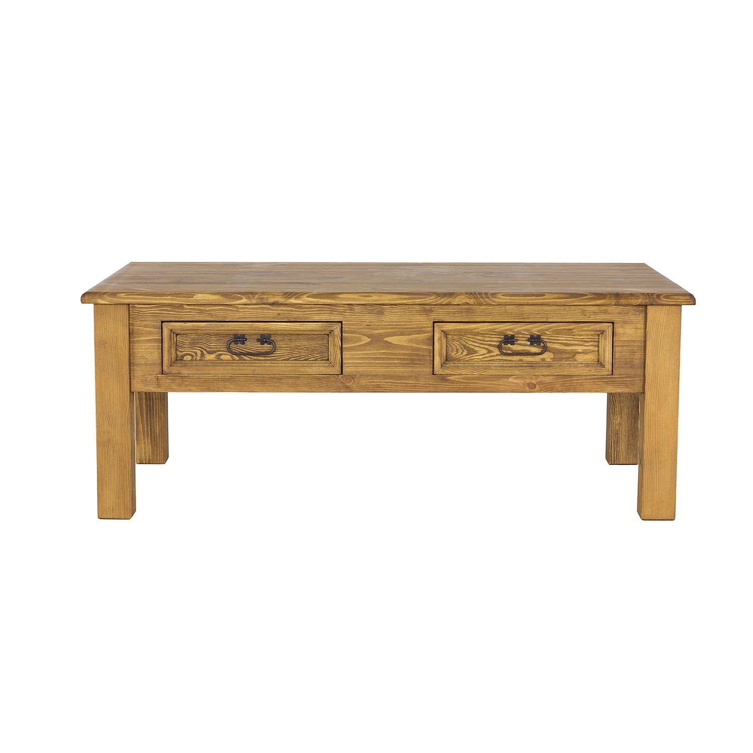 ST708 coffee table made of pine, aged white pine - Image 5