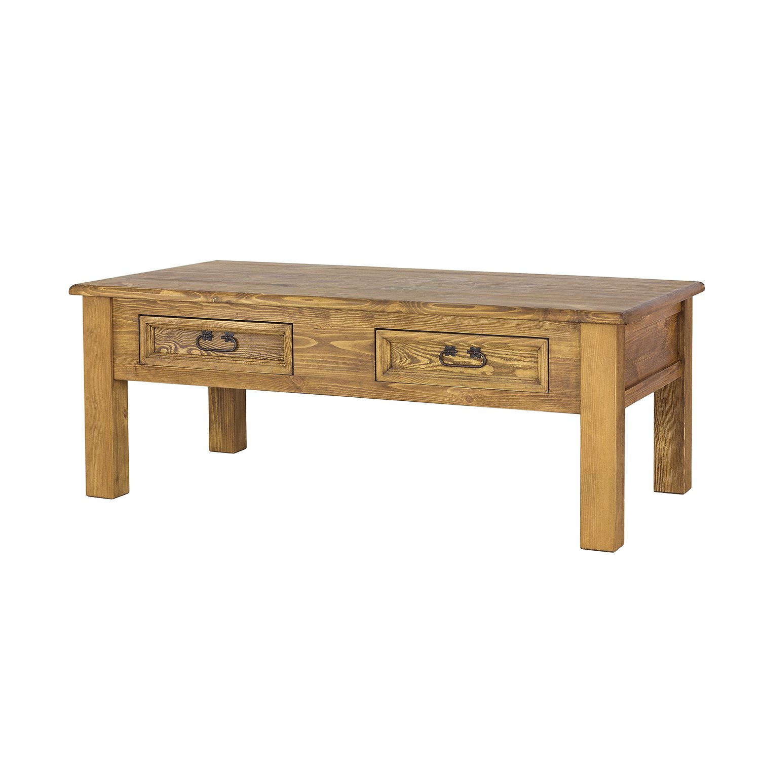 ST708 coffee table made of pine, aged white pine - Image 4