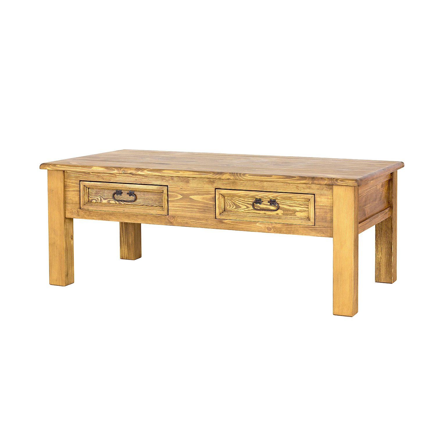 ST708 coffee table made of pine, aged white pine
