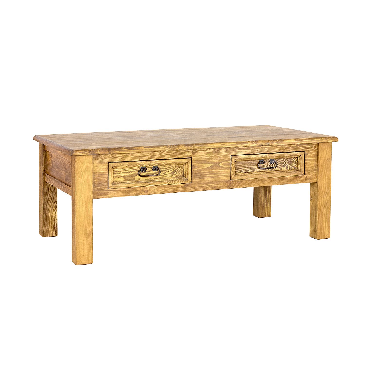 ST708 coffee table made of pine, aged white pine - Image 3