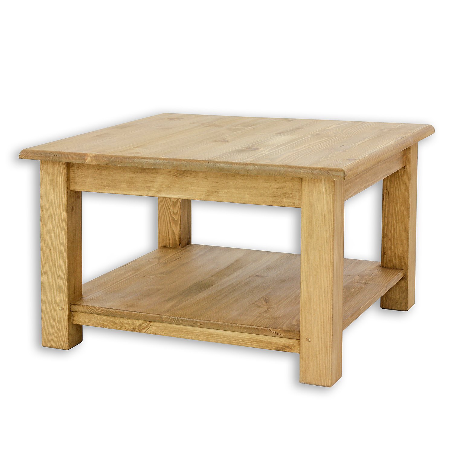 ST709 coffee table made of pine, aged white pine