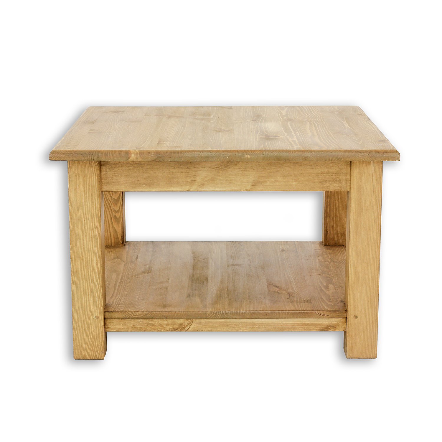 ST709 coffee table made of pine, aged white pine - Image 2