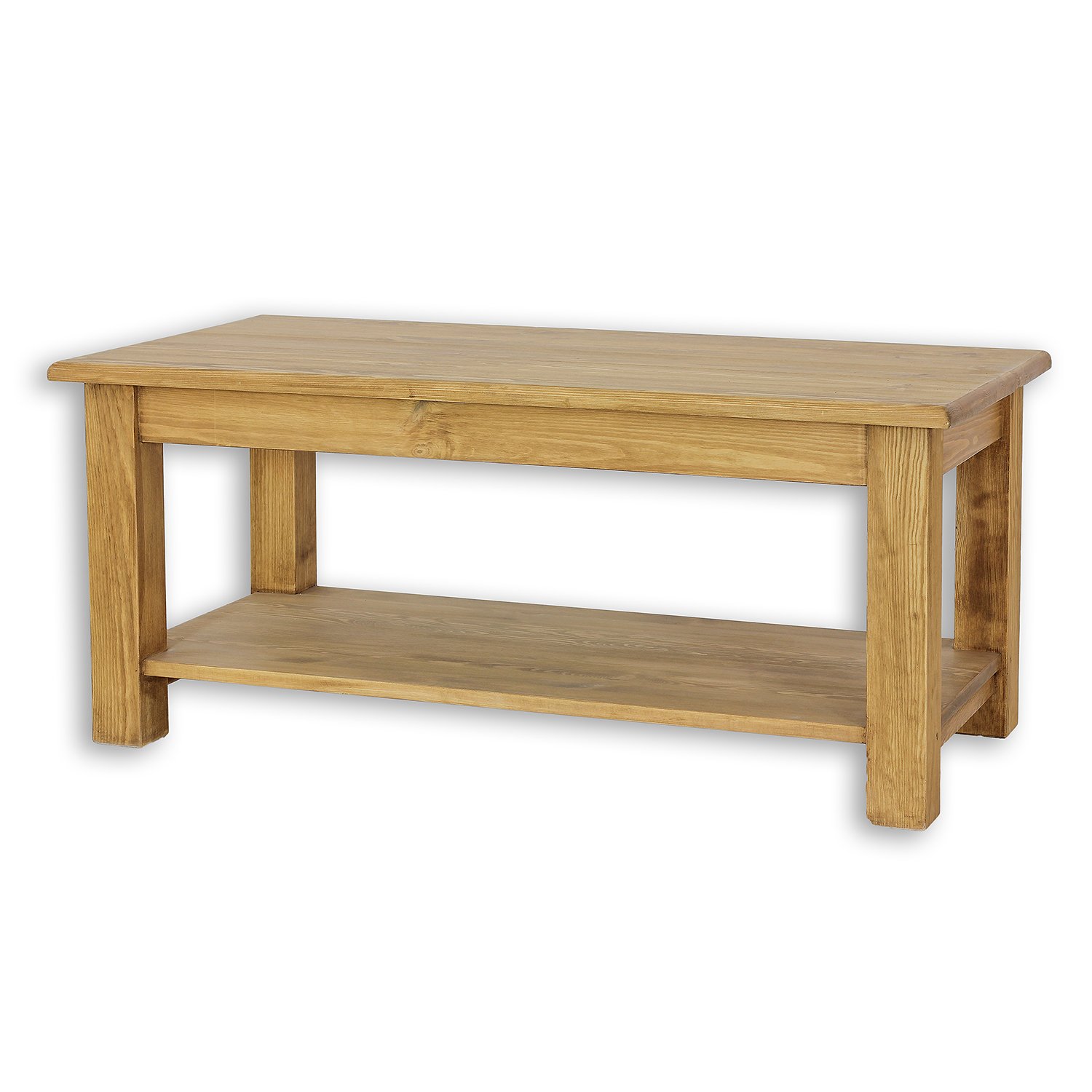 ST710 coffee table made of pine, aged white pine