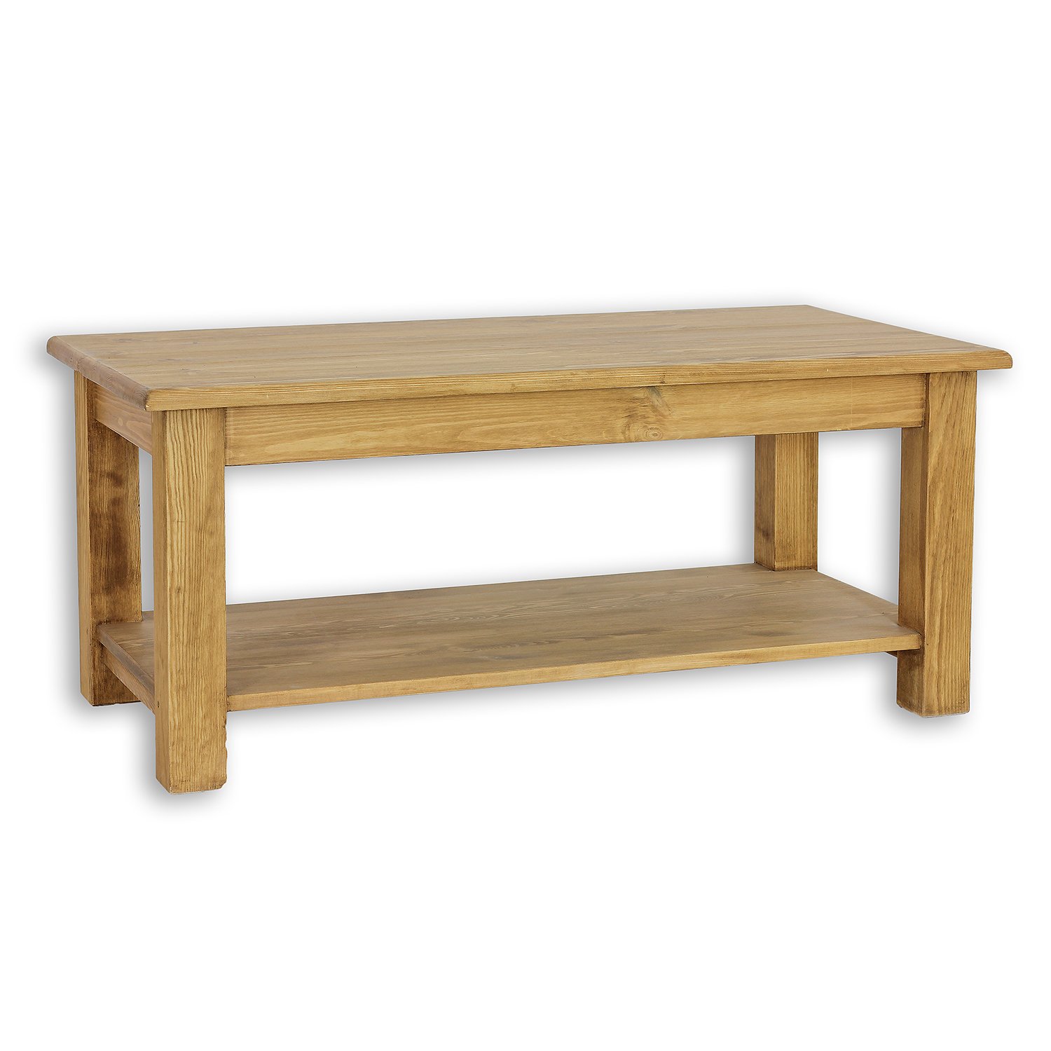 ST710 coffee table made of pine, aged white pine - Image 3