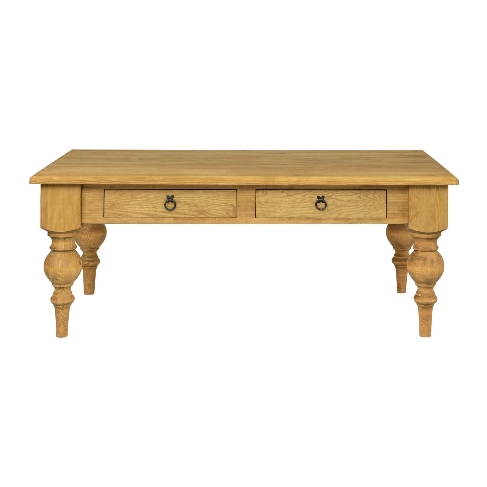 pine coffee table ST712 antique white pine - Image 2