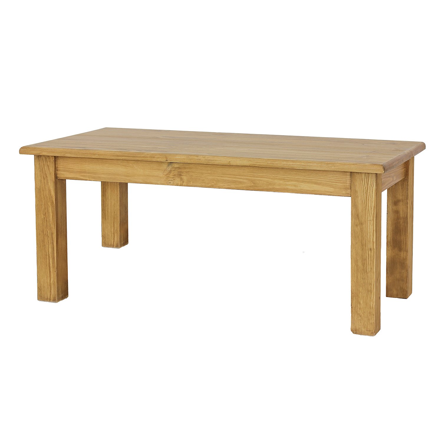 ST730 coffee table made of pine, aged white pine