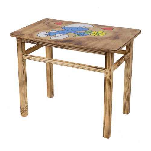 Wooden children’s table AD232 – Smurf, natural pine