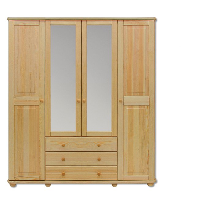Pine wardrobe MUGO SF130 pine walnut color