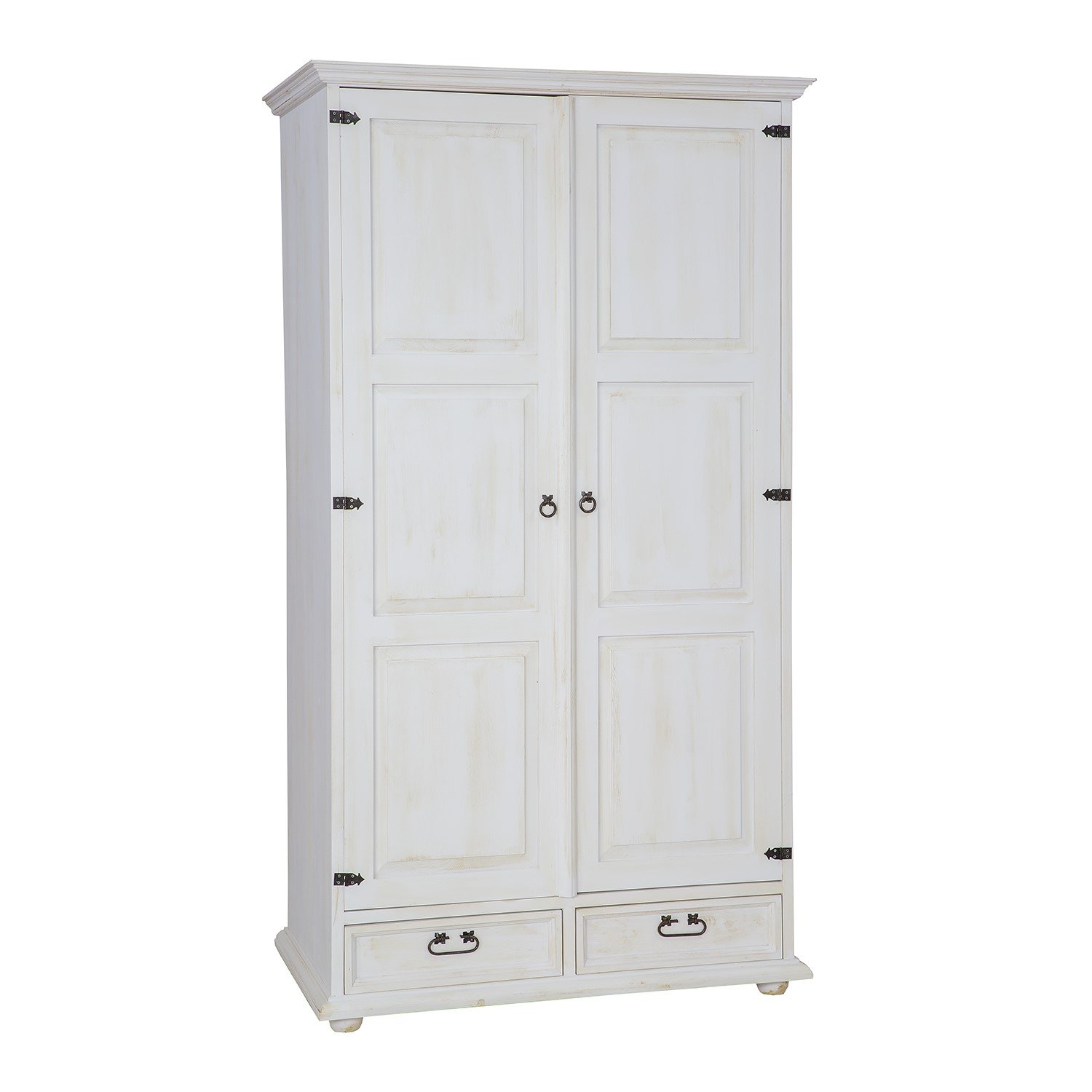 Pine wardrobe RUSTIKAL SF841 antique pine white - Image 11