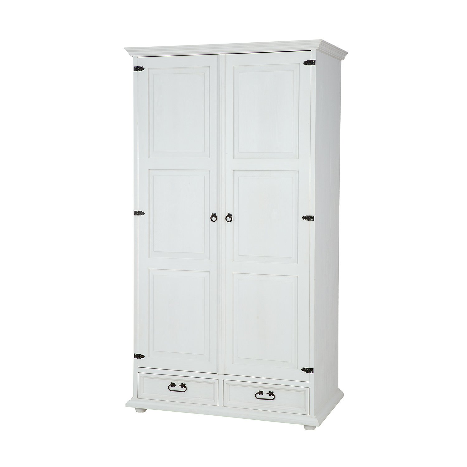Pine wardrobe RUSTIKAL SF841 antique pine white - Image 6