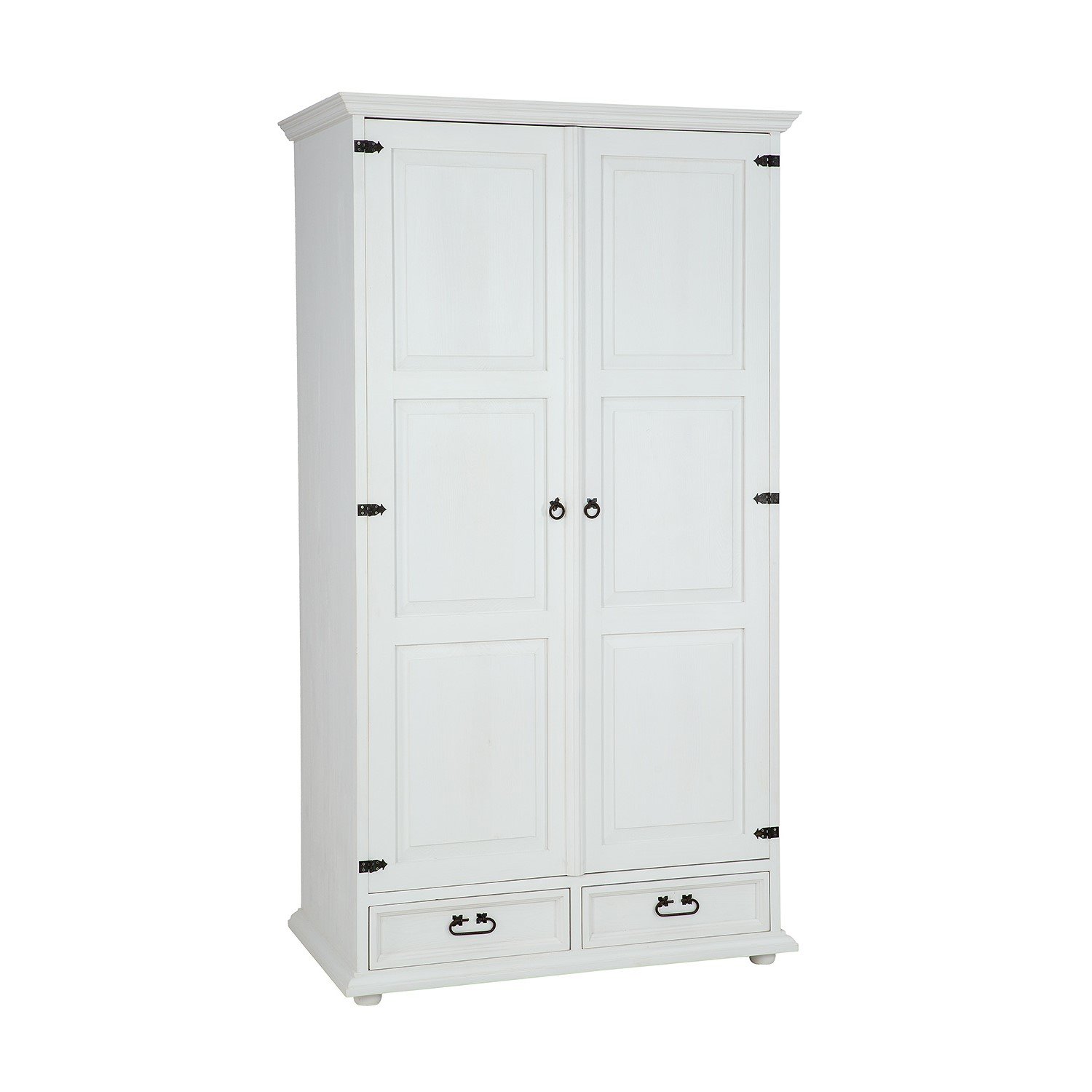Pine wardrobe RUSTIKAL SF841 antique pine white - Image 7