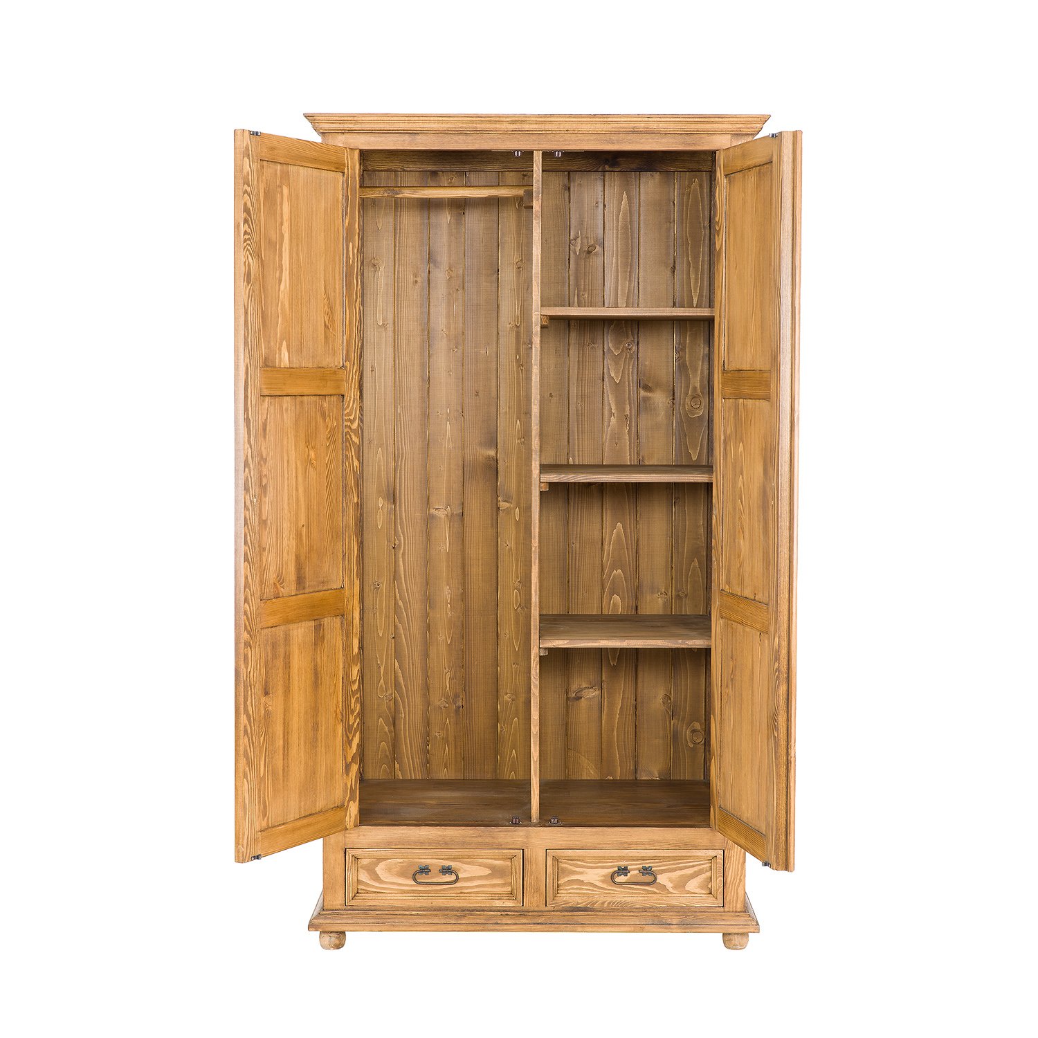 Pine wardrobe RUSTIKAL SF831 pine white wax - Image 6