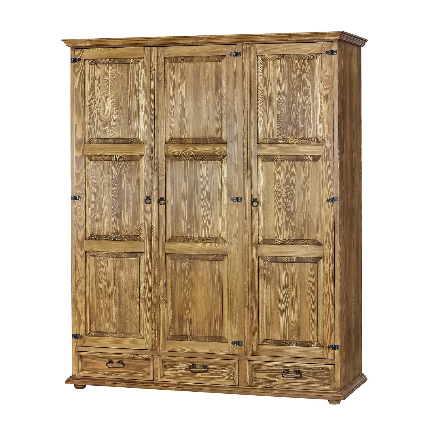 Pine wardrobe RUSTIKAL SF802/I, white pine, patina - Image 2