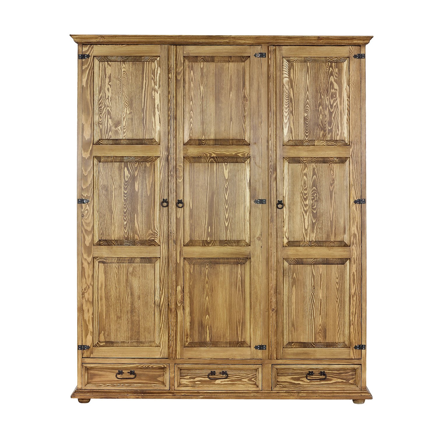 Pine wardrobe RUSTIKAL SF802/I, white pine, patina - Image 3