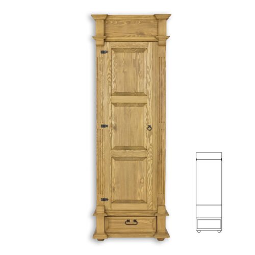 Pine wardrobe RUSTIKAL SF807 antique pine white
