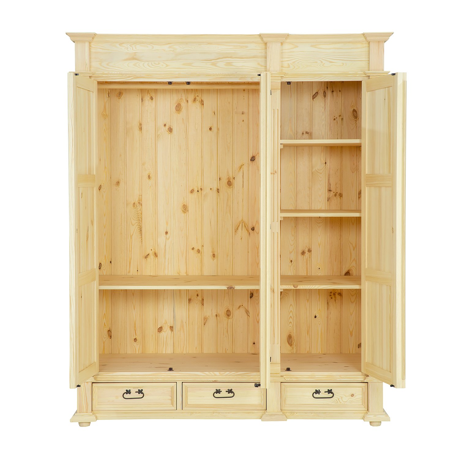 Pine wardrobe RUSTIKAL SF811/I, white pine, patina - Image 7