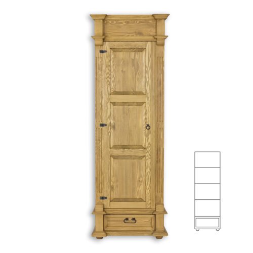 Pine wardrobe RUSTIKAL SF837 antique pine white