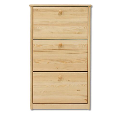 Shoe cabinet SB112, untreated pine, unvarnished