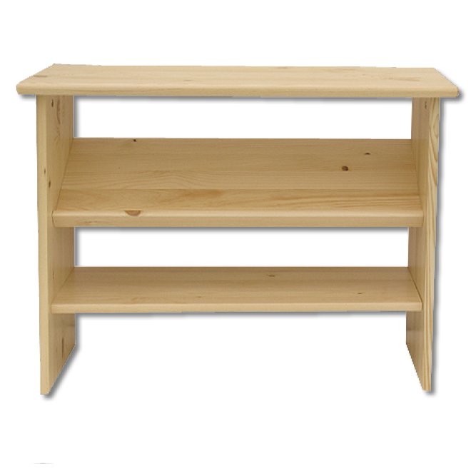 Pine shoe cabinet SB130 pine walnut color