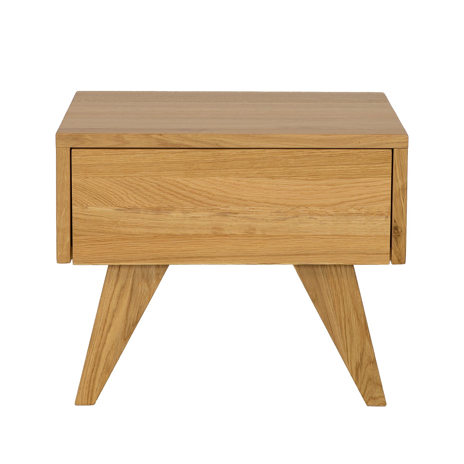 Beech bedside table VIP SN402 untreated beech, unvarnished