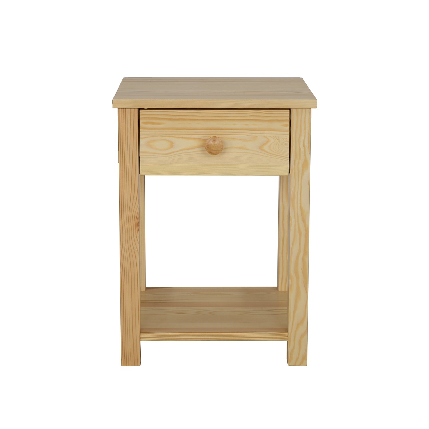 Pine bedside table SN123, untreated pine, unvarnished