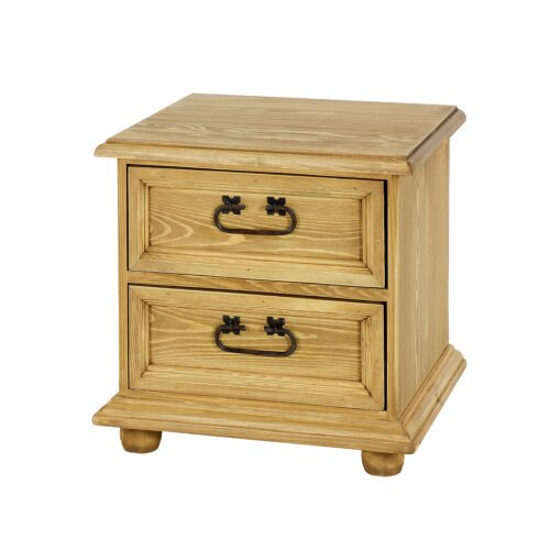 RUSTIKAL SN700 bedside table, aged pine, white