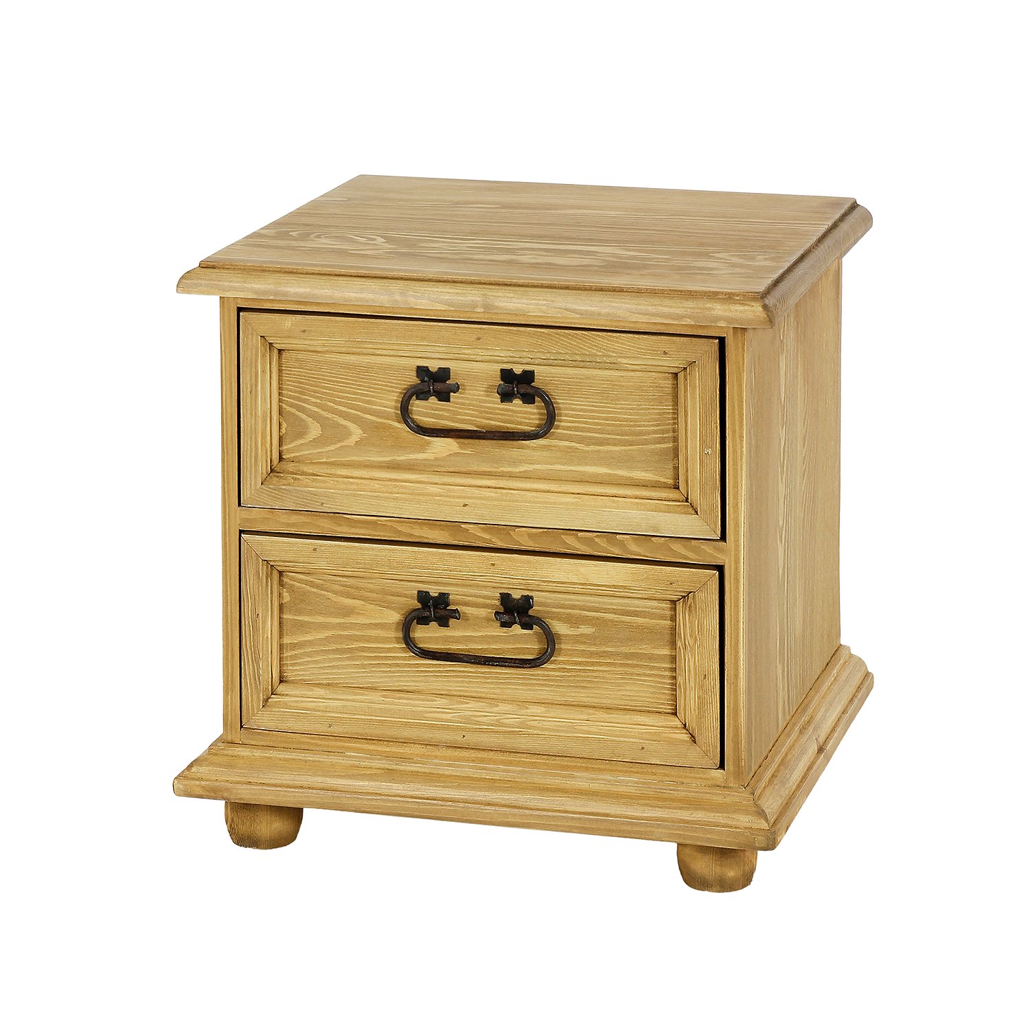 RUSTIKAL SN800 bedside table, pine, dark wax