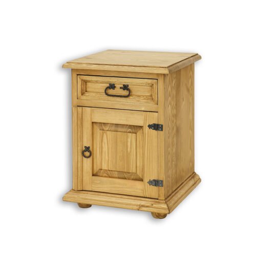 RUSTIKAL SN701 bedside table left pine brown wax