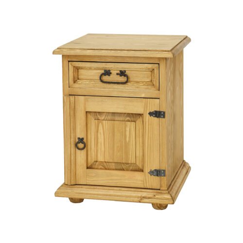 RUSTIKAL SN801 bedside table LEFT Pine brown wax