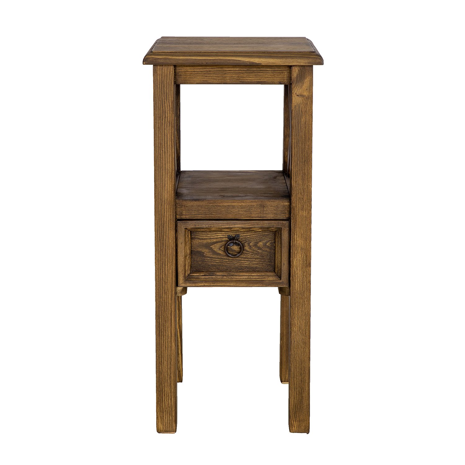 RUSTIKAL SN702 bedside table, aged pine, white - Image 7