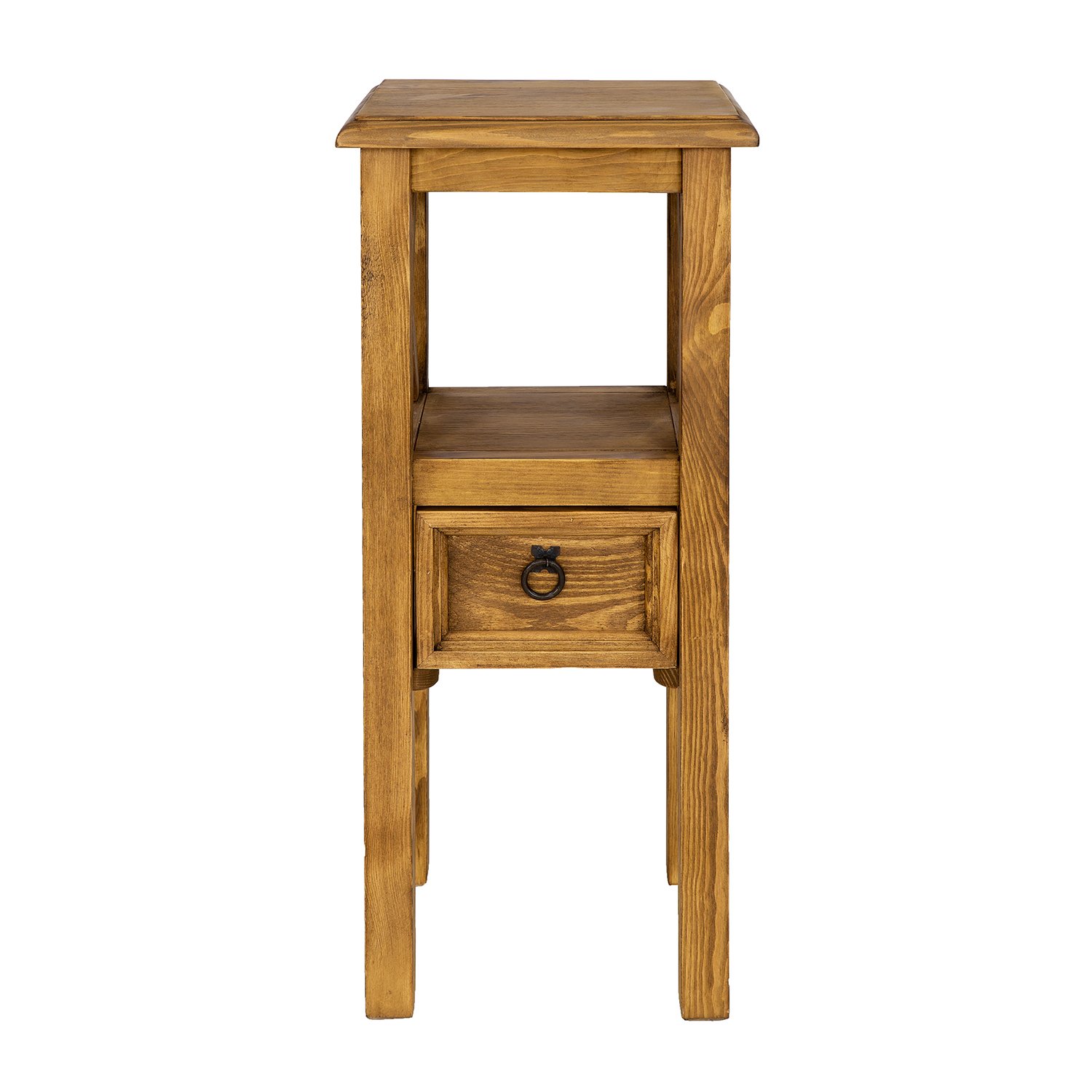 RUSTIKAL SN702 bedside table, aged pine, white - Image 4