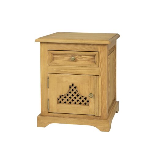 RUSTIKAL SN704 bedside table left, antique pine, white