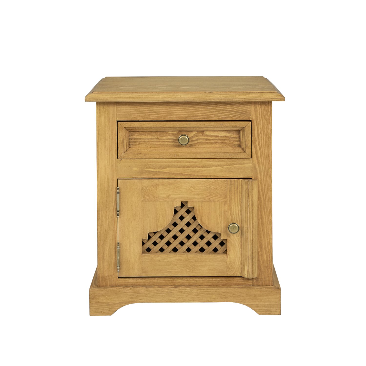 RUSTIKAL SN804 bedside table, right, pine, white wax - Image 2