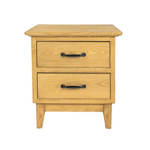 RUSTIKAL SN705 bedside table, aged pine, white