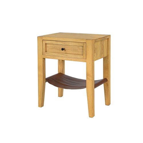 RUSTIKAL SN706 bedside table, aged pine, white
