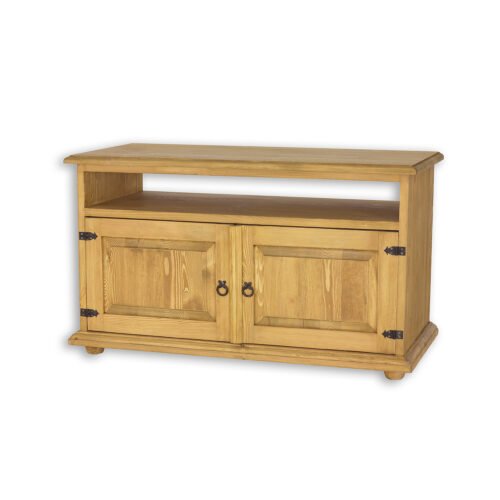 Pine TV cabinet RUSTIKAL RV700 antique pine white