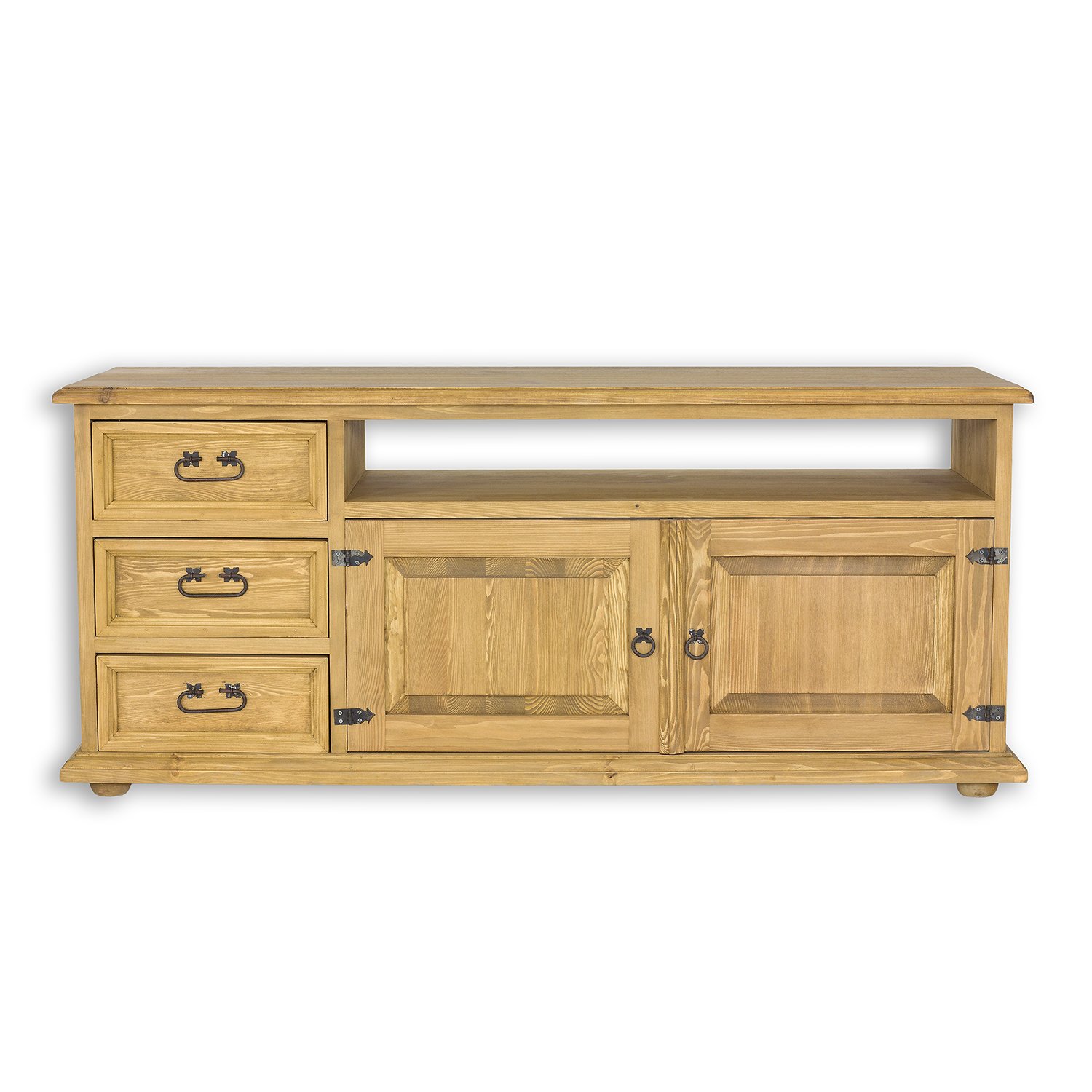 Pine TV cabinet RUSTIKAL RV703 light pine wax imitation - Image 2