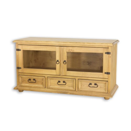 Pine TV cabinet RUSTIKAL RV705 pine, dark wax