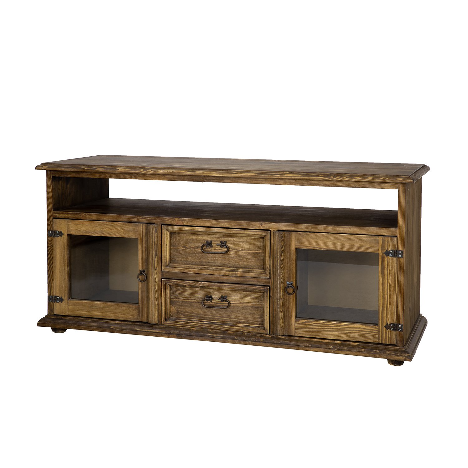 Pine TV cabinet RUSTIKAL RV706 pine white wax - Image 4