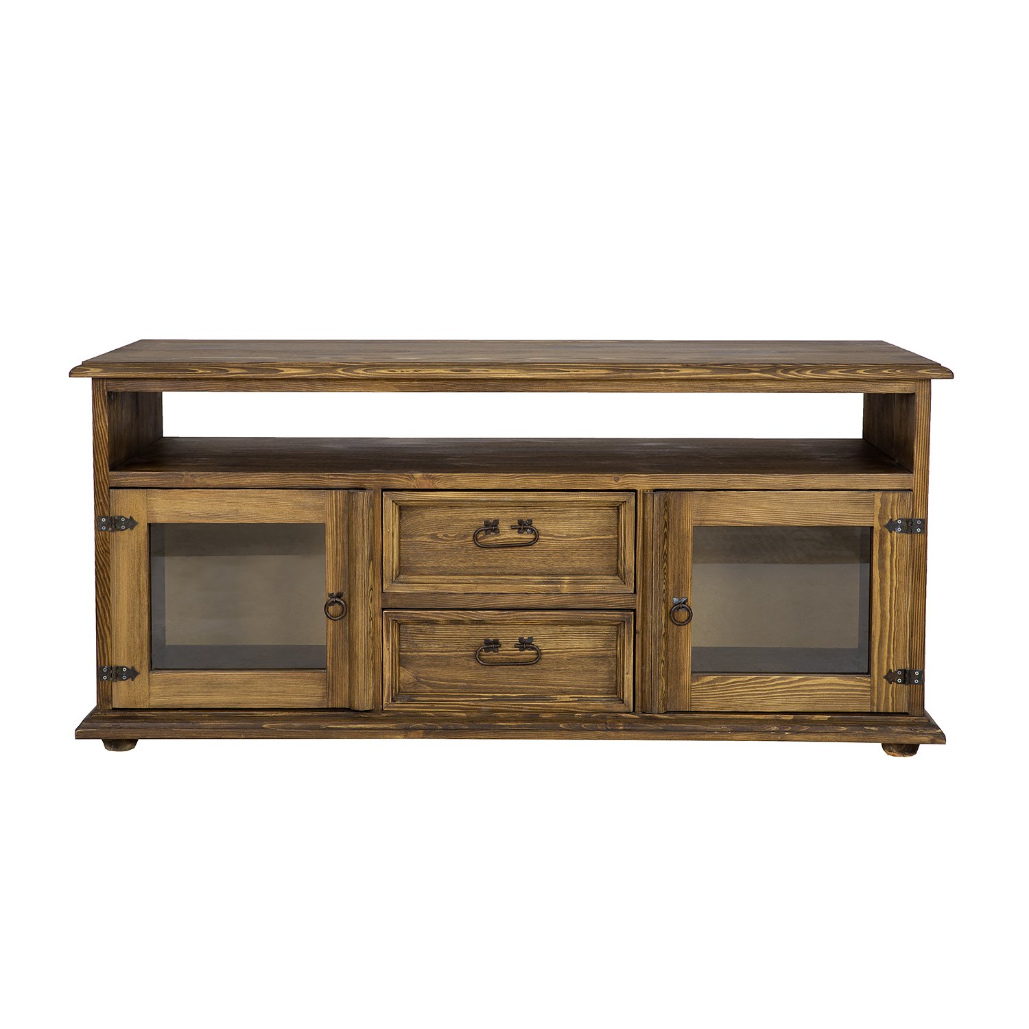 Pine TV cabinet RUSTIKAL RV706 pine white wax - Image 5