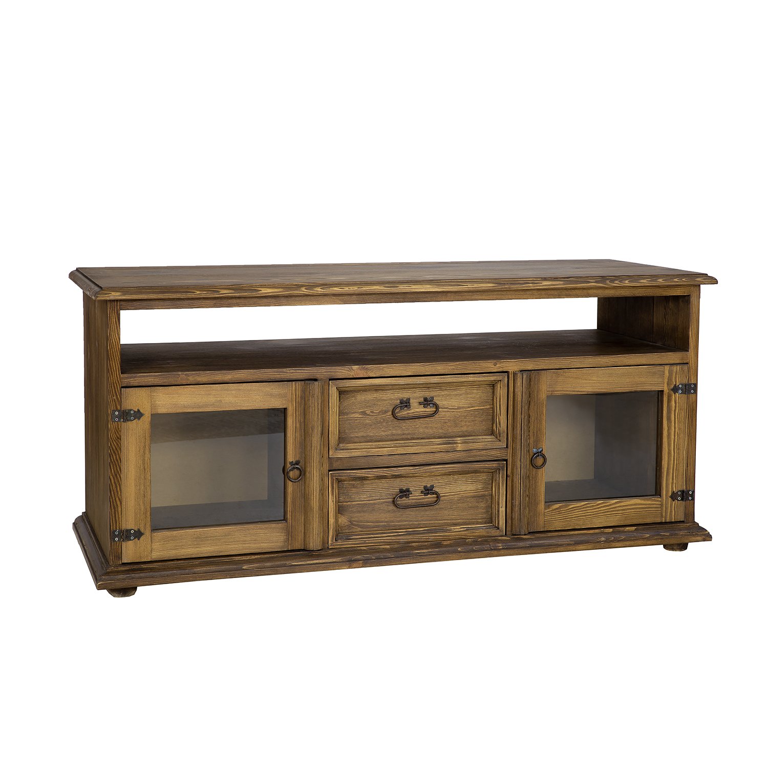 Pine TV cabinet RUSTIKAL RV706 pine white wax - Image 6
