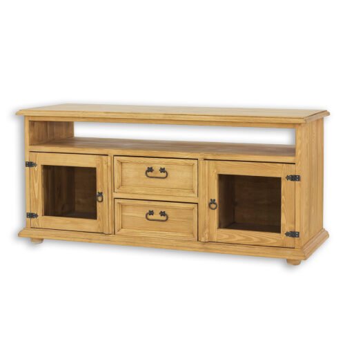 Pine TV cabinet RUSTIKAL RV706 antique pine white