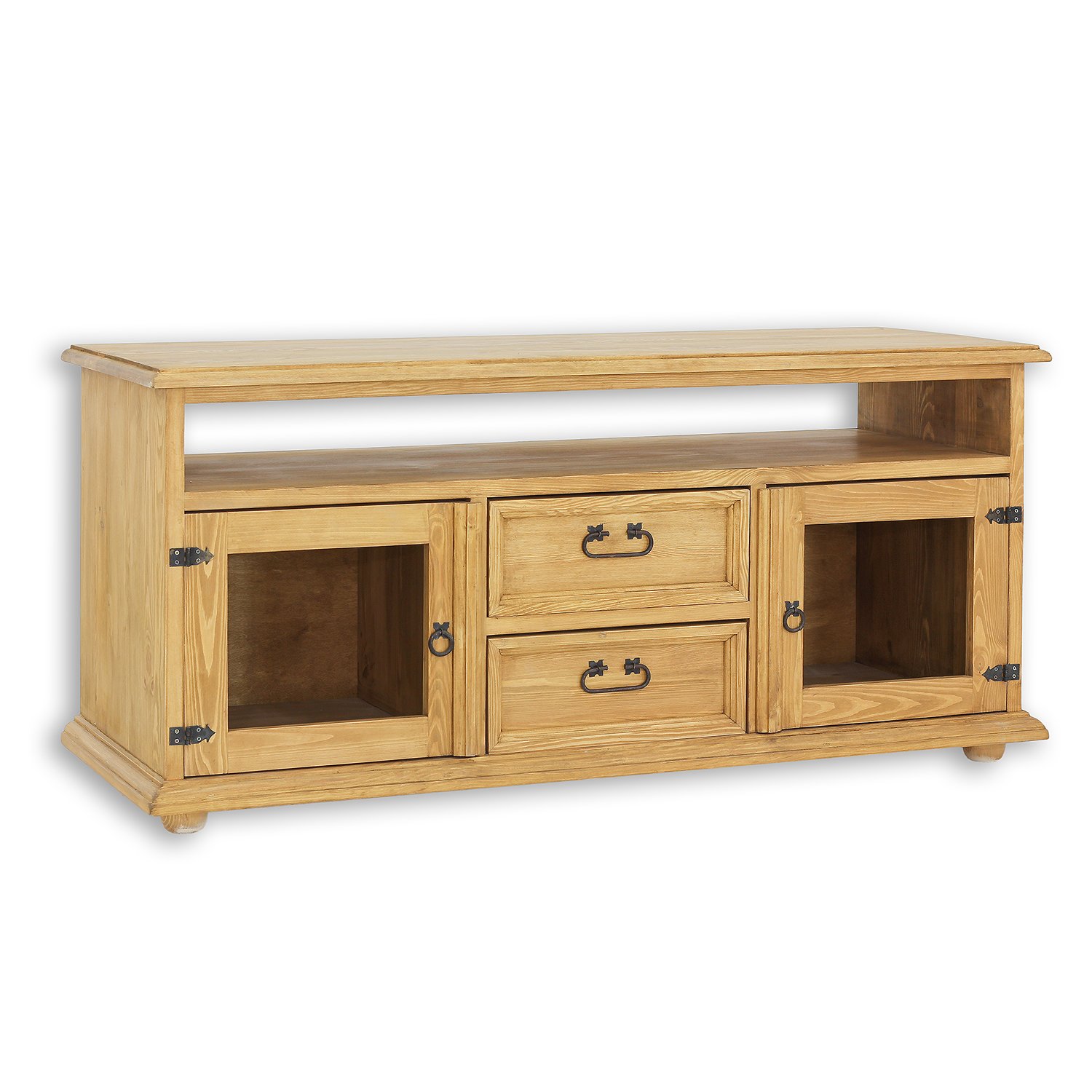 Pine TV cabinet RUSTIKAL RV706 pine white wax - Image 3