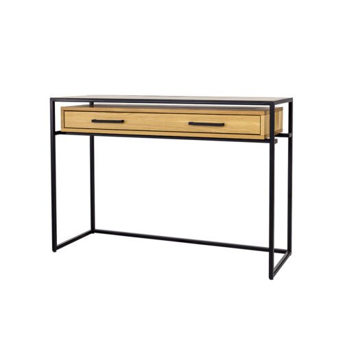 Metal and oak dressing table METAL LT370 cocoa oak color
