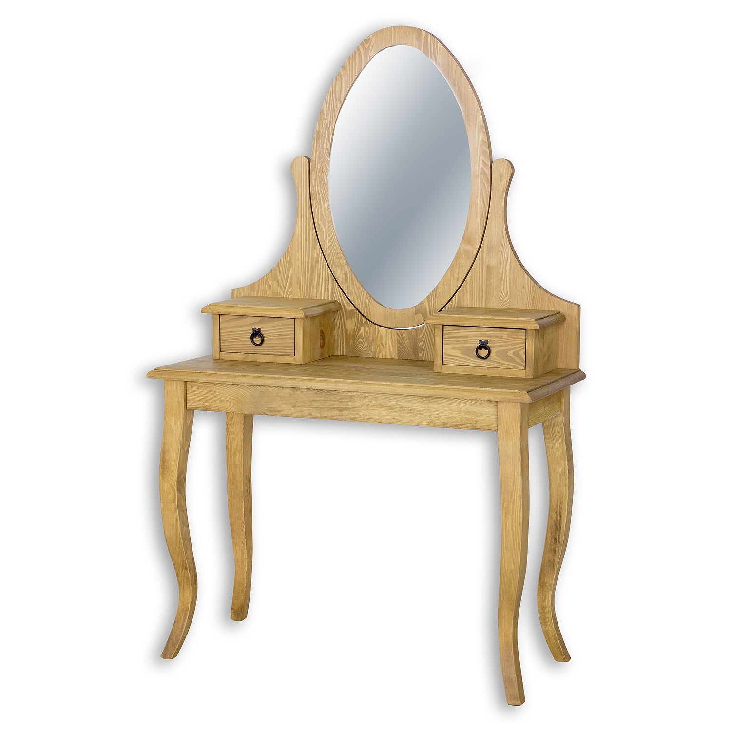 Pine dressing table RUSTIKAL LT706, pine, colorless wax imitation