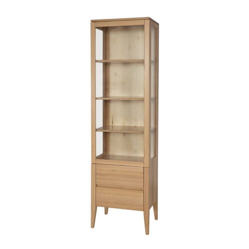 Beech display case RETRO KW438 RIGHT rustic beech