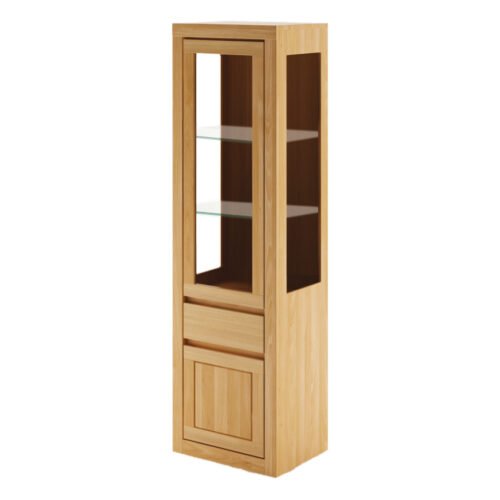 VIP oak display case KW306 RIGHT, dark oak color