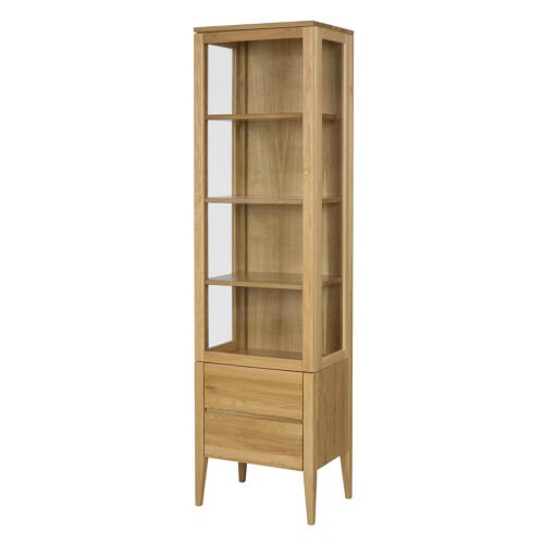 Oak showcase RETRO KW338 LEFT cocoa oak color