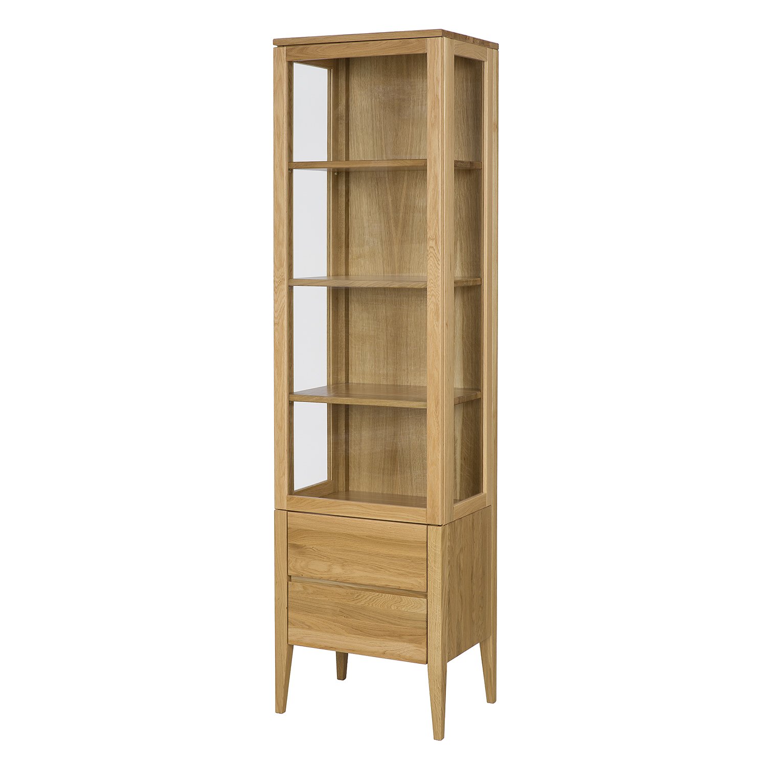 Oak showcase RETRO KW338 RIGHT dark oak color